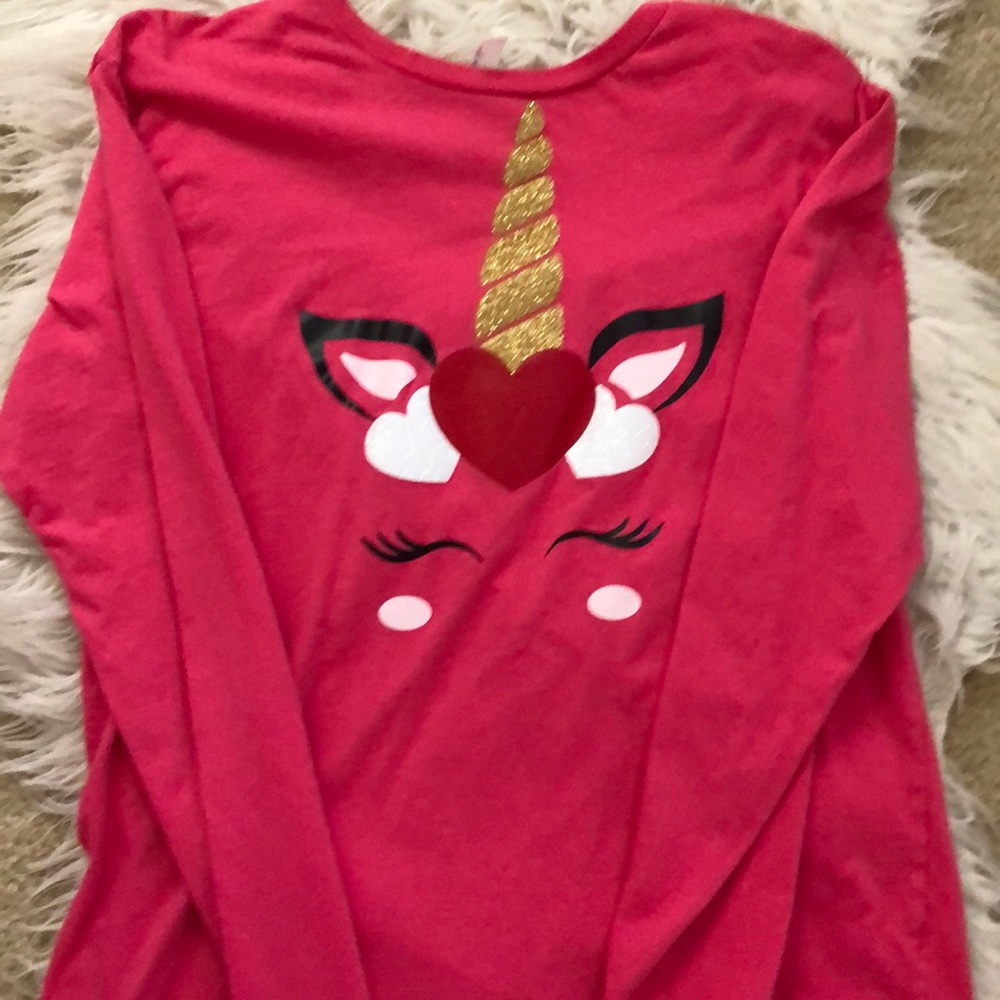 Custom, pink, unicorn, Valentine’s Day shirt